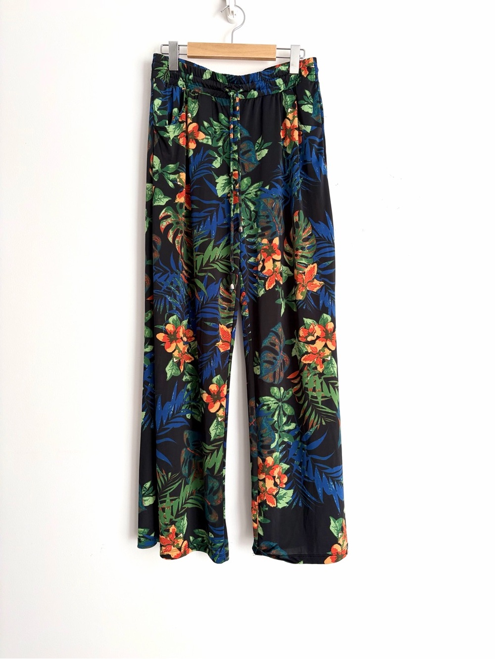 Saint Tropez West Tropical Floral Wide Leg Palazzo Pants Resortcore L